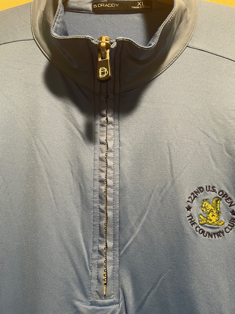 B. Draddy Blue Half-Zip Pullover Crest 122 U.S Open The Country Club - Picture 7 of 13
